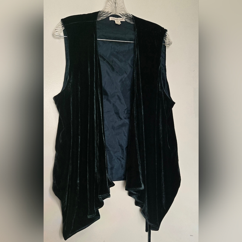 Soft Veleveteen Open Front Vest